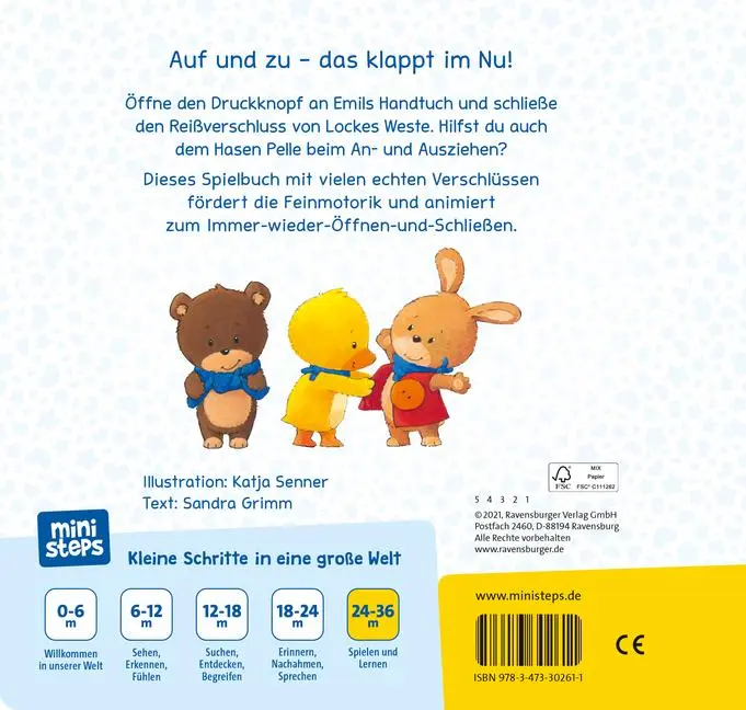 Bild: 9783473302611 | Knopf auf! Knopf zu! | Ab 24 Monaten | Sandra Grimm | Buch | ministeps