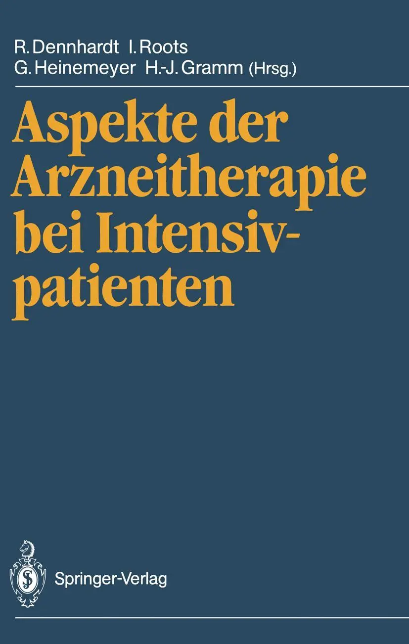 Cover: 9783540172611 | Aspekte der Arzneitherapie bei Intensivpatienten | Dennhardt (u. a.)