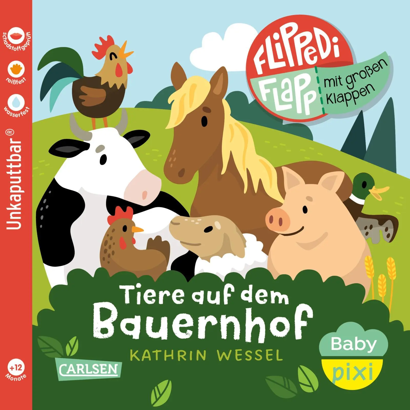 Cover: 9783551062611 | Baby Pixi (unkaputtbar) 141: Flippediflapp: Tiere auf dem Bauernhof