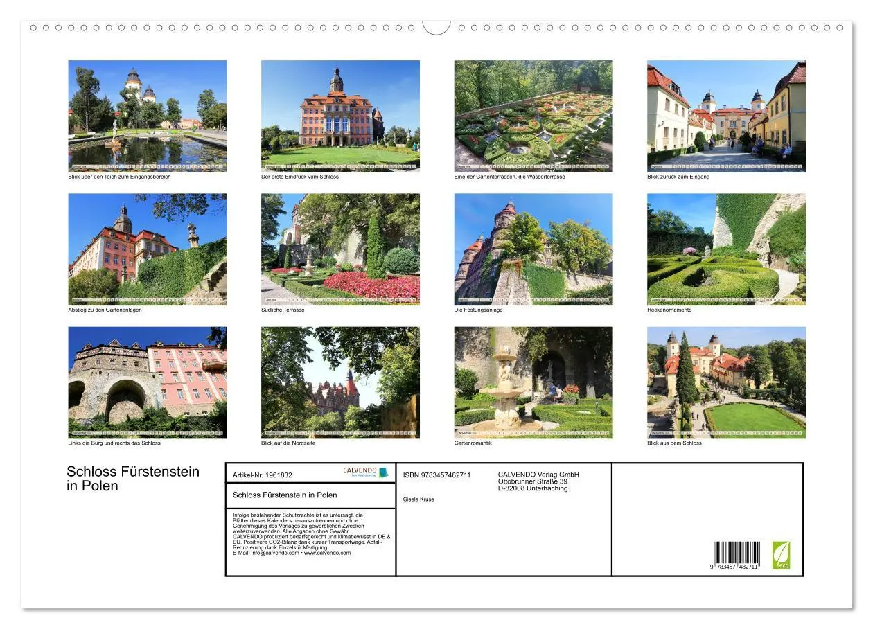 Bild: 9783457482711 | Schloss Fürstenstein in Polen (Wandkalender 2026 DIN A2 quer),...