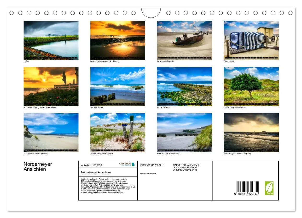 Bild: 9783457622711 | Norderneyer Ansichten (Wandkalender 2026 DIN A4 quer), CALVENDO...