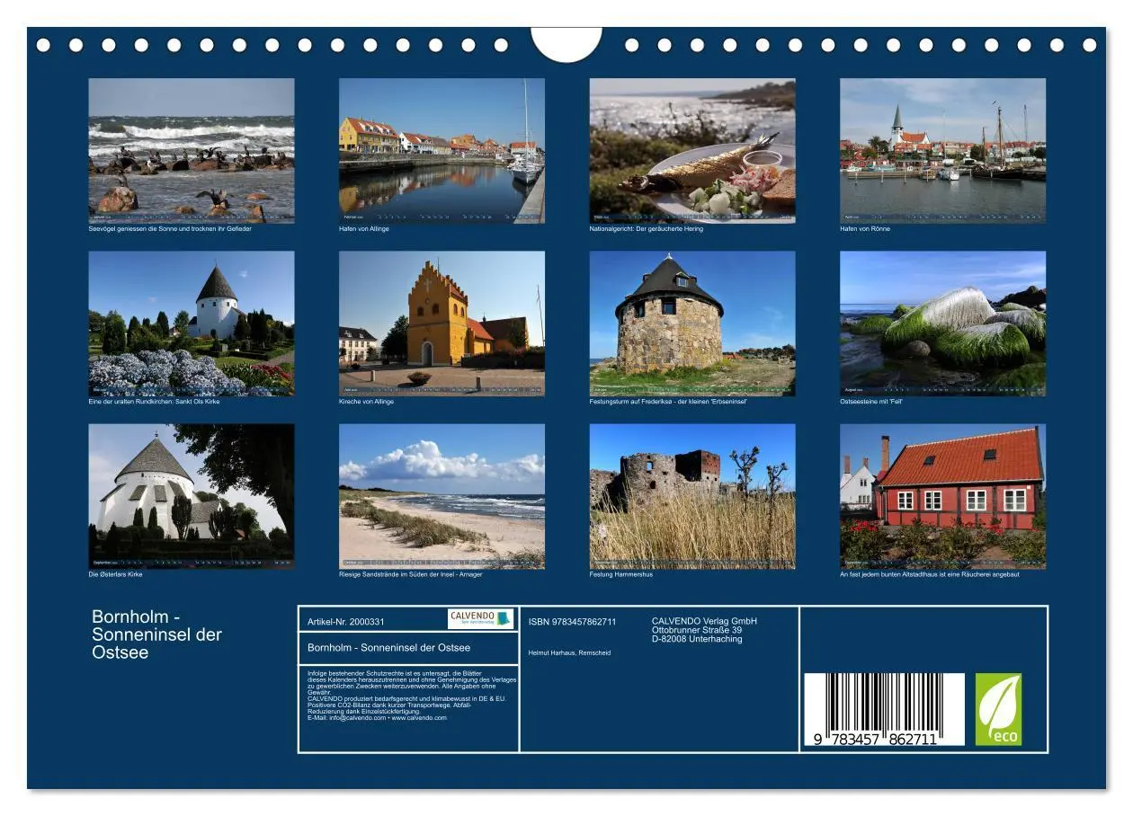Bild: 9783457862711 | Bornholm - Sonneninsel der Ostsee (Wandkalender 2026 DIN A4 quer),...