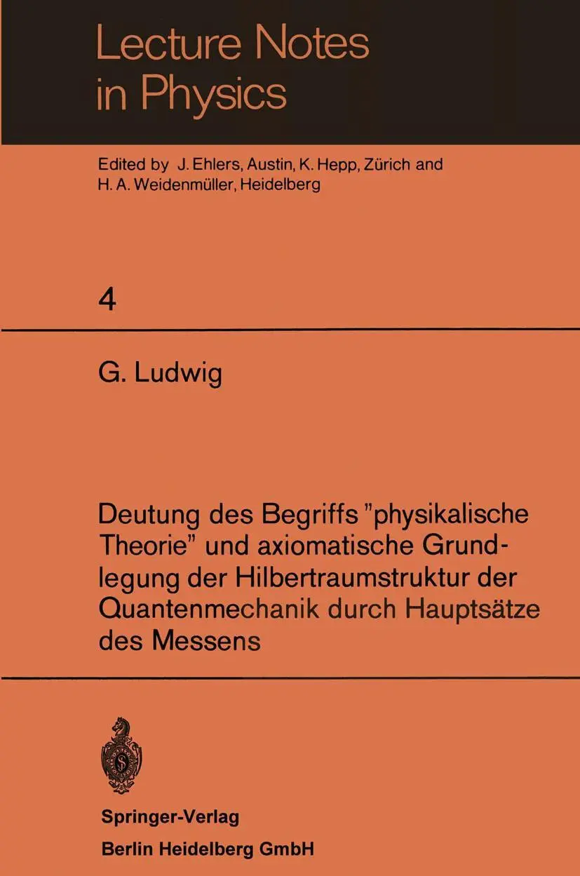 Cover: 9783662242711 | Deutung des Begriffs "physikalische Theorie" und axiomatische...