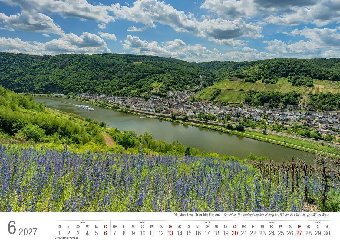 Bild: 9783965352711 | Mosel von Trier bis Koblenz 2027 Bildkalender A4 quer, spiralgebunden