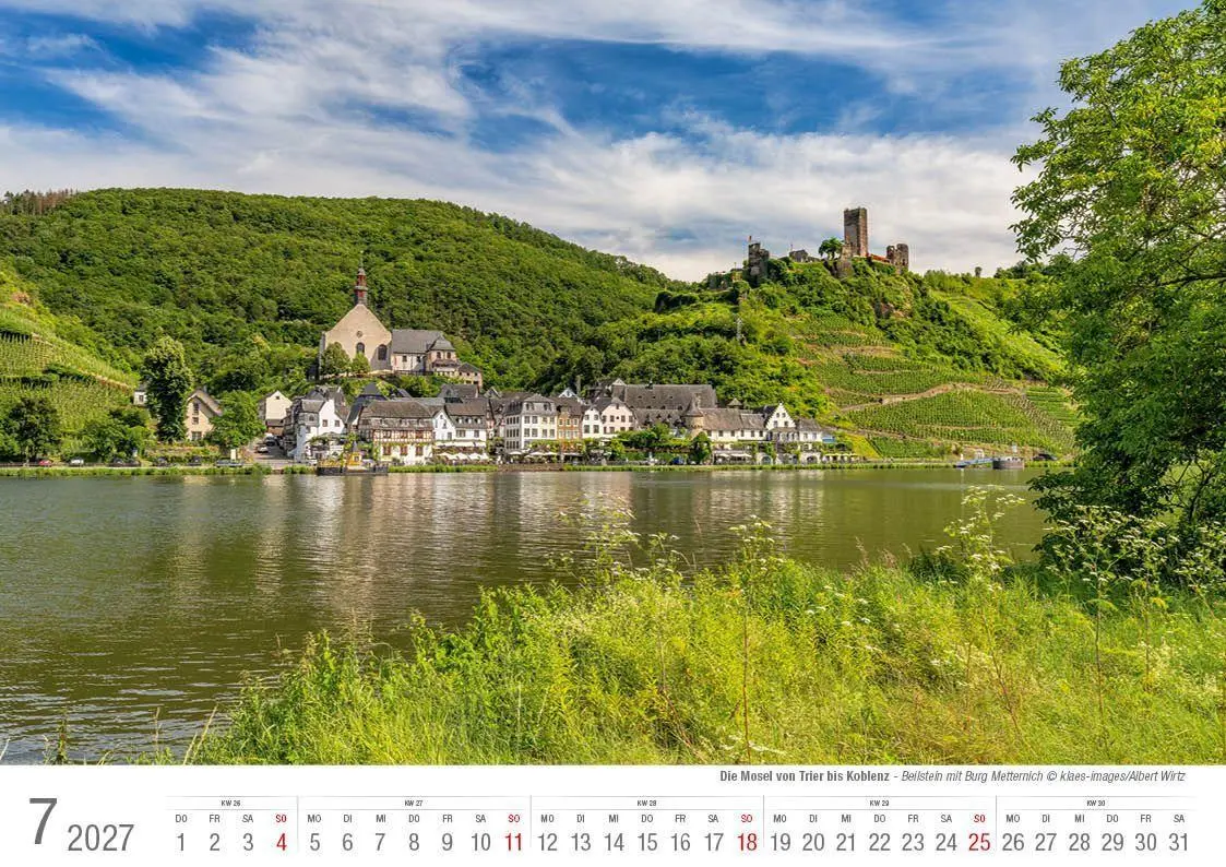 Bild: 9783965352711 | Mosel von Trier bis Koblenz 2027 Bildkalender A4 quer, spiralgebunden