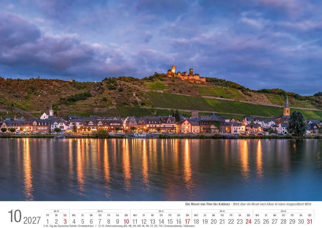 Bild: 9783965352711 | Mosel von Trier bis Koblenz 2027 Bildkalender A4 quer, spiralgebunden