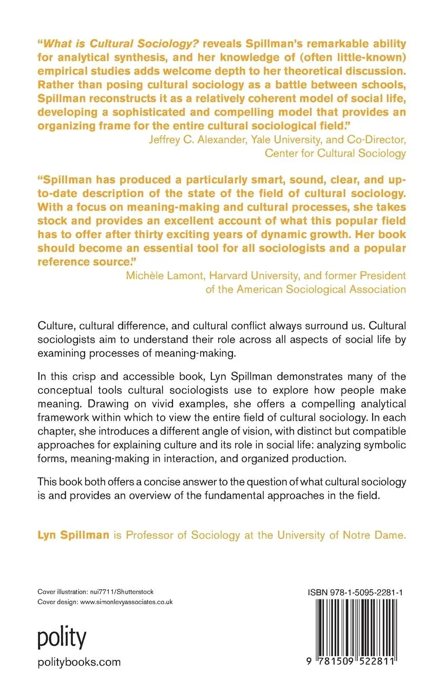 Rückseite: 9781509522811 | What Is Cultural Sociology? | Lyn Spillman | Taschenbuch | 160 S.