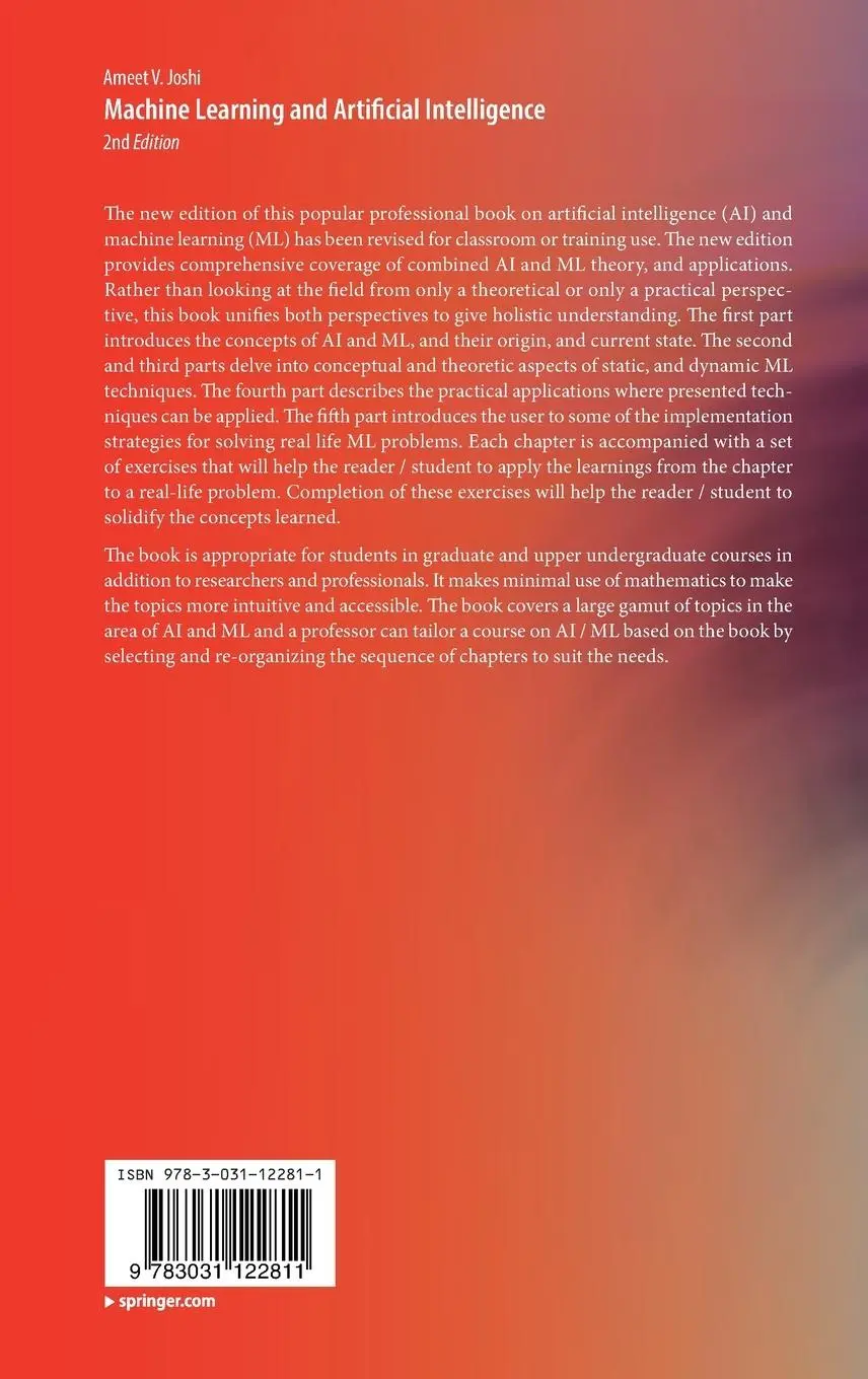 Rückseite: 9783031122811 | Machine Learning and Artificial Intelligence | Ameet V Joshi | Buch