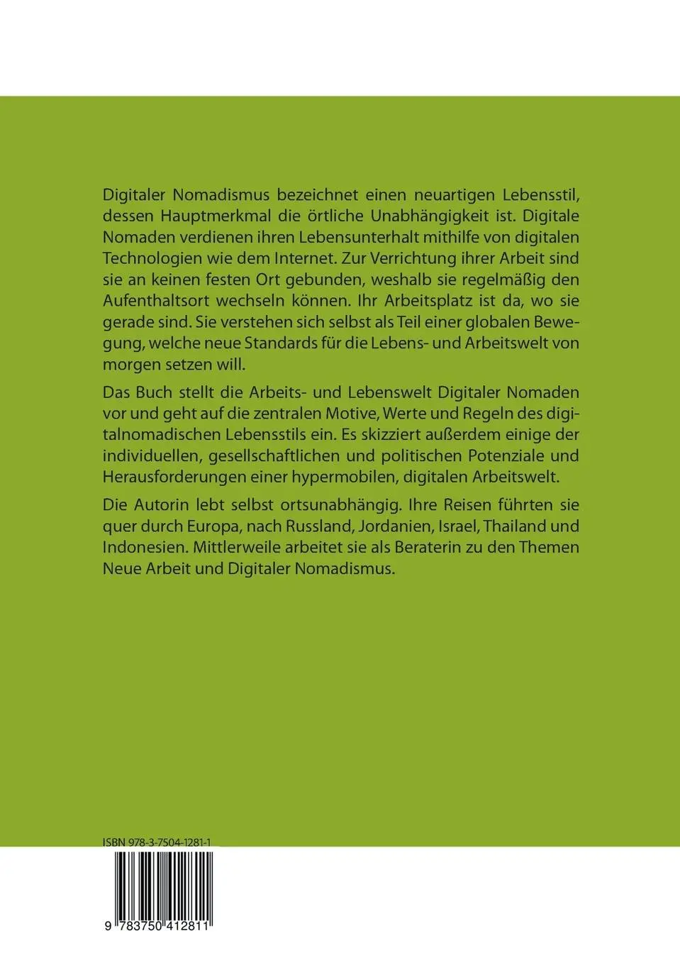 Rückseite: 9783750412811 | Digitaler Nomadismus | Antonia Scholz | Taschenbuch | 168 S. | Deutsch