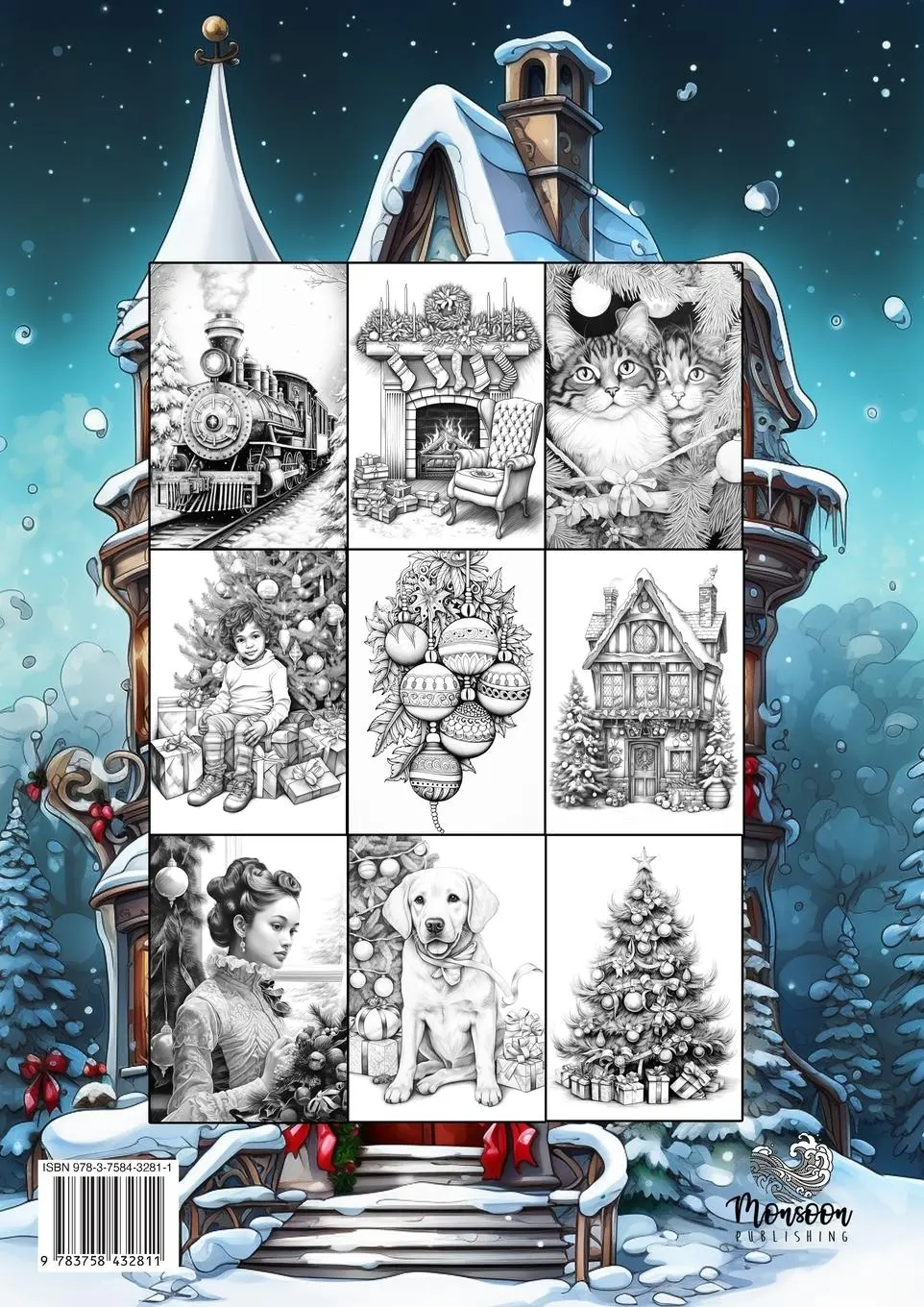 Rückseite: 9783758432811 | Best of Christmas Coloring Book for Adults | Monsoon Publishing | Buch