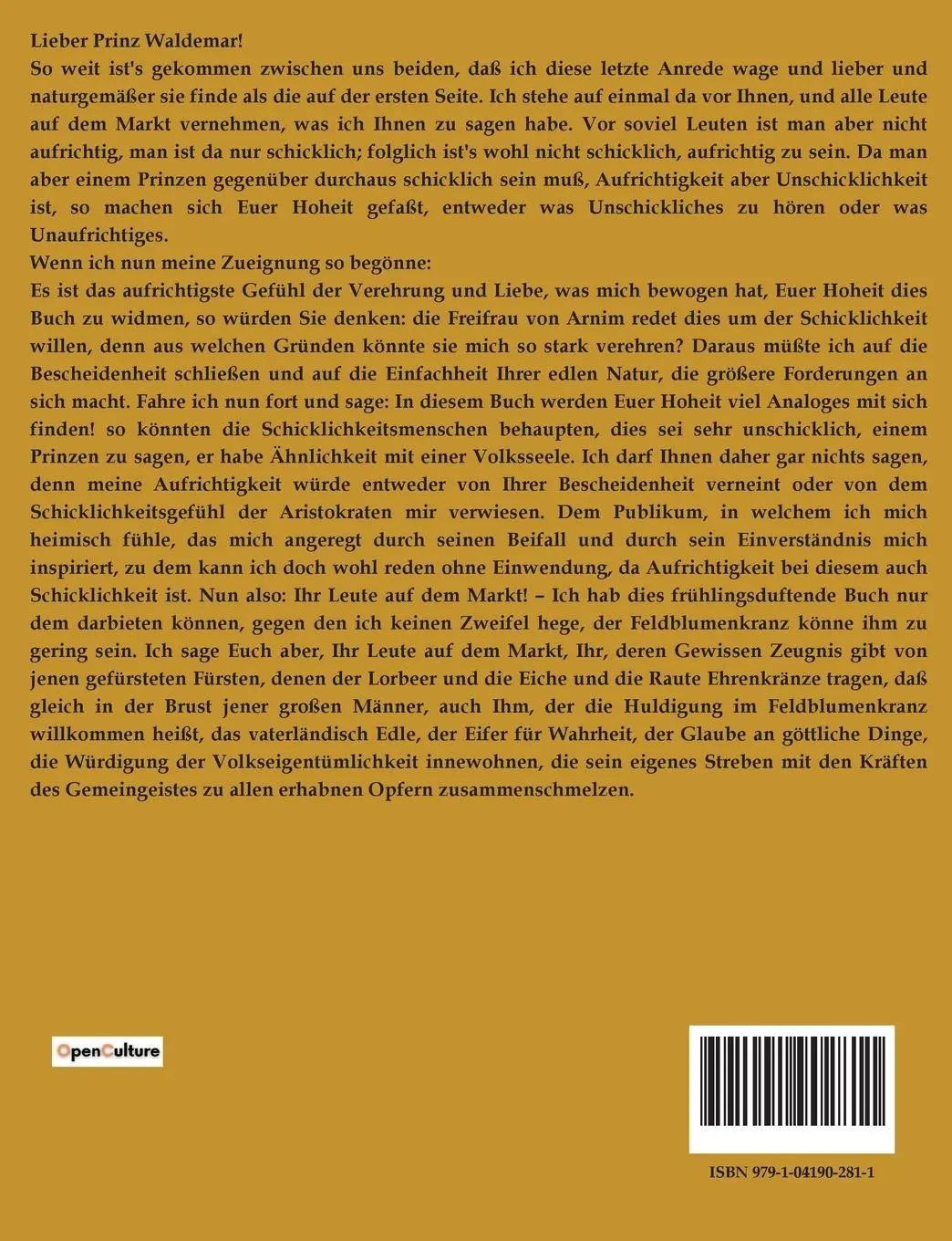 Rückseite: 9791041902811 | Clemens Brentanos Frühlingskranz | Bettina Von Arnim | Taschenbuch