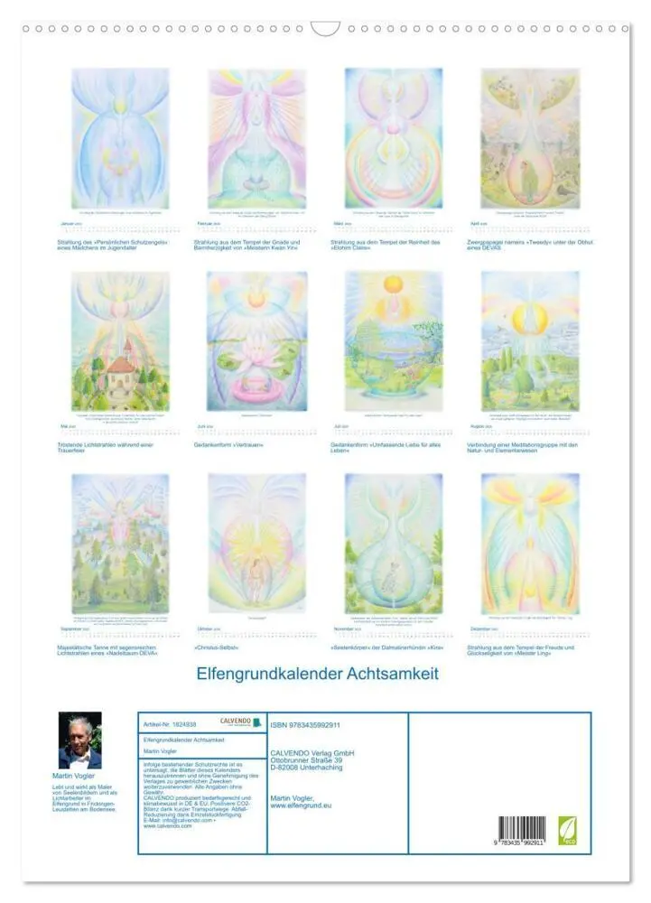 Bild: 9783435992911 | Elfengrundkalender Achtsamkeit (Wandkalender 2025 DIN A2 hoch),...