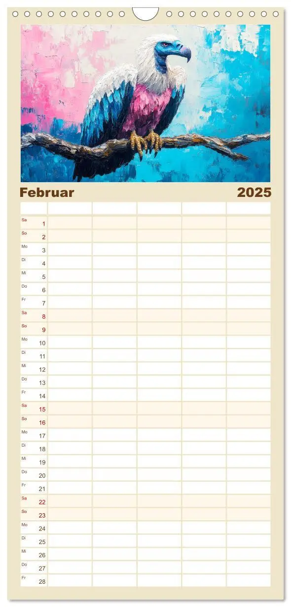 Bild: 9783457222911 | Familienplaner 2025 - Greifvögel. Majestätische Luftakrobaten in...