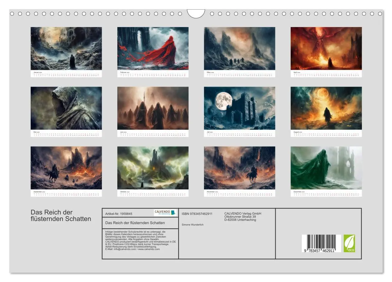 Bild: 9783457462911 | Das Reich der flüsternden Schatten (Wandkalender 2026 DIN A3 quer),...