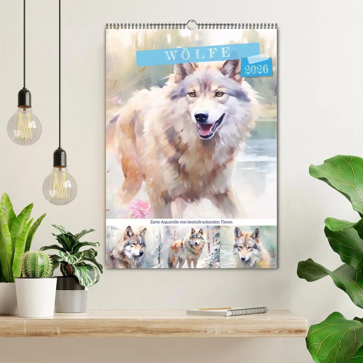 Bild: 9783516312911 | Wölfe. Zarte Aquarelle von beeindruckenden Tieren (Wandkalender...