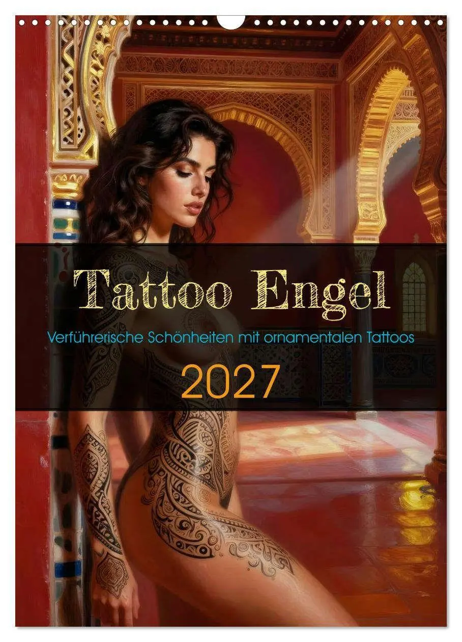 Cover: 9783516792911 | Tattoo Engel (Wandkalender 2027 DIN A3 hoch), CALVENDO Monatskalender
