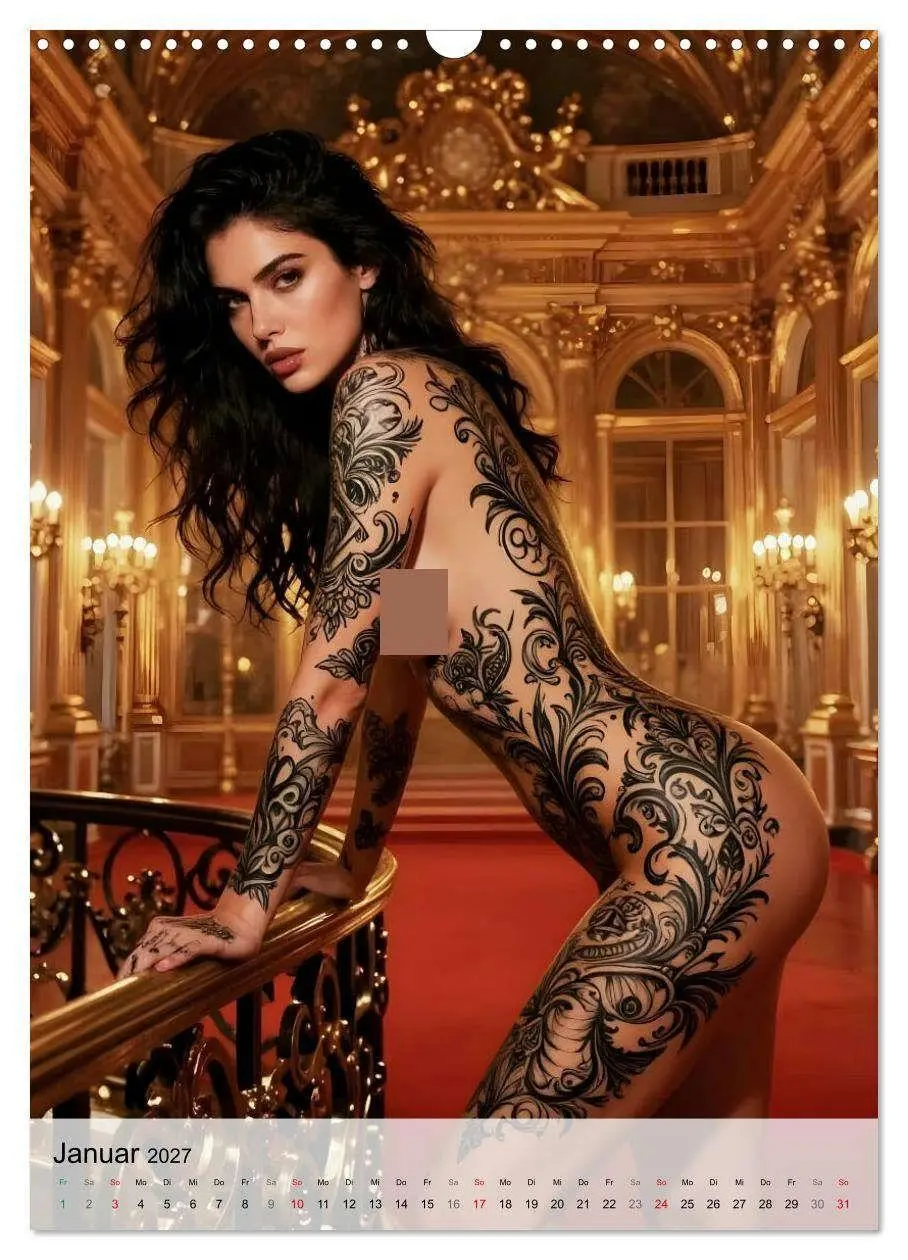 Bild: 9783516792911 | Tattoo Engel (Wandkalender 2027 DIN A3 hoch), CALVENDO Monatskalender
