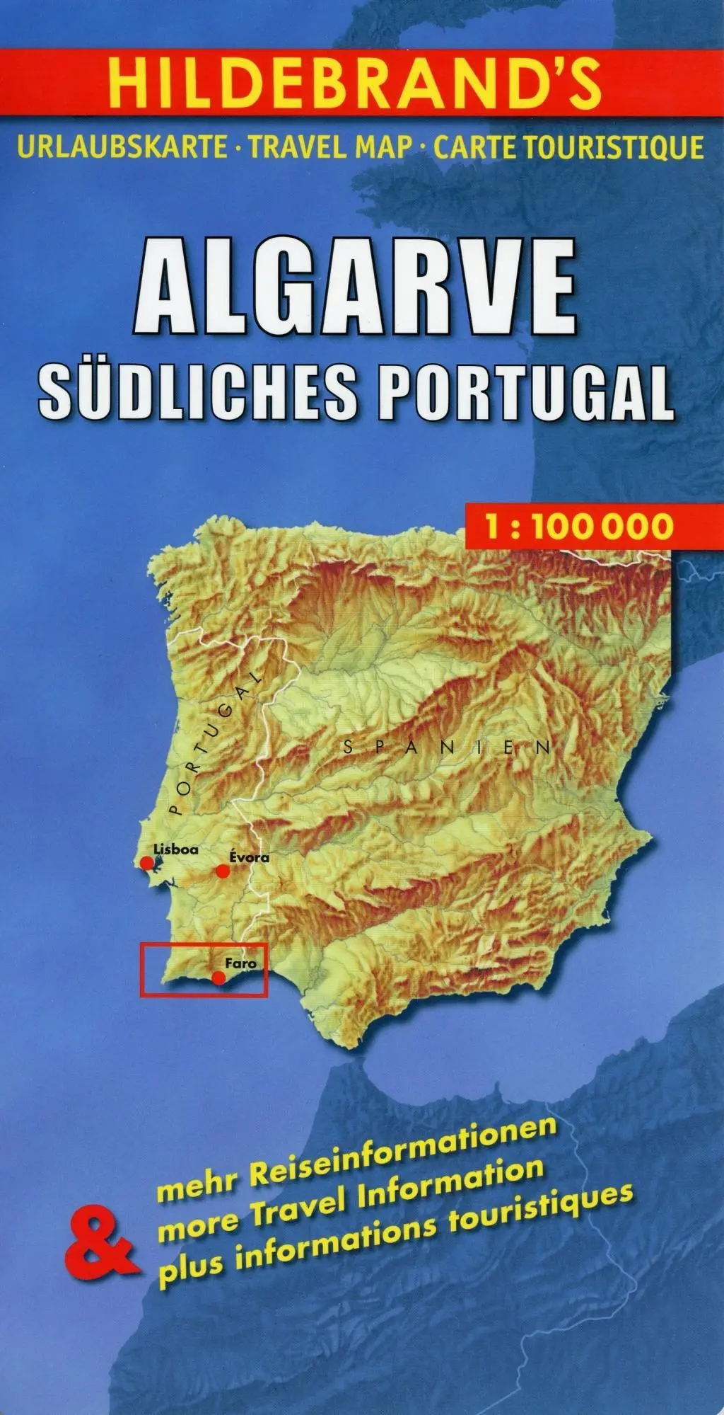 Cover: 9783889892911 | Algarve. Südliches Portugal 1 : 100 000 | (Land-)Karte | Deutsch