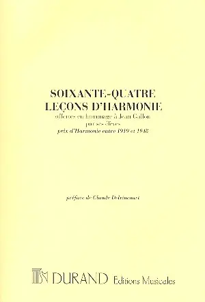 Cover: 9790044062911 | 64 Lecons D'Harmonies | Various | Buch | Editions Durand