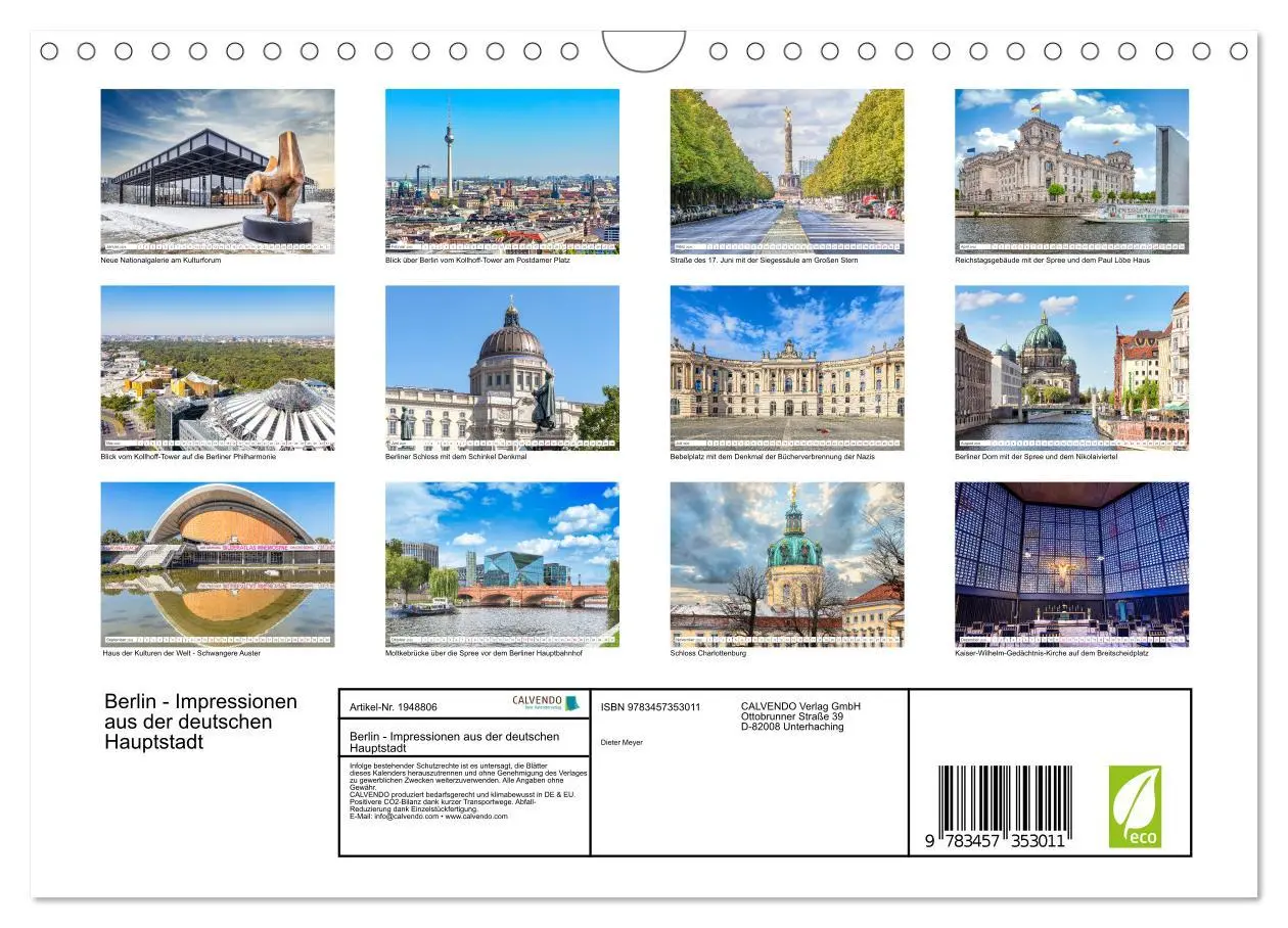 Bild: 9783457353011 | Berlin - Impressionen aus der deutschen Hauptstadt (Wandkalender...