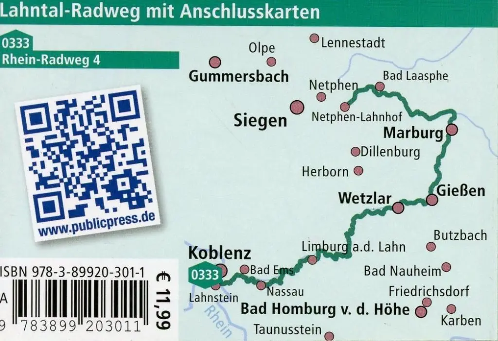 Bild: 9783899203011 | Radtourenkarte Lahntal-Radweg, Netphen-Lahnhof - Lahnstein 1 : 50 000