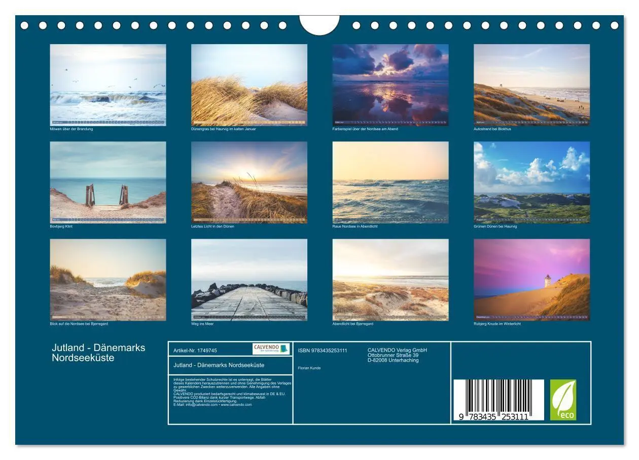 Bild: 9783435253111 | Jutland - Dänemarks Nordseeküste (Wandkalender 2025 DIN A4 quer),...