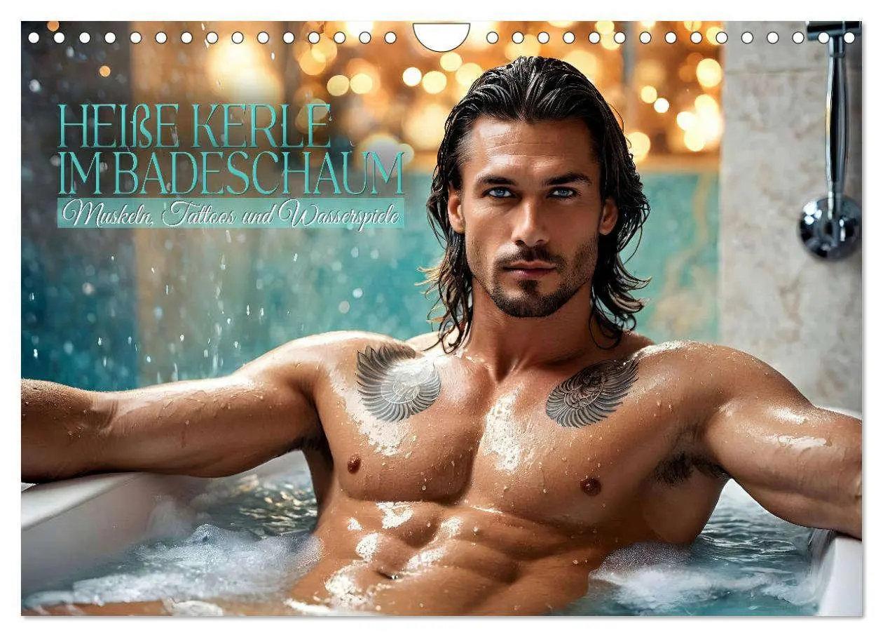 Cover: 9783457273111 | Heiße Kerle im Badeschaum - Muskeln, Tattoos und Wasserspiele...