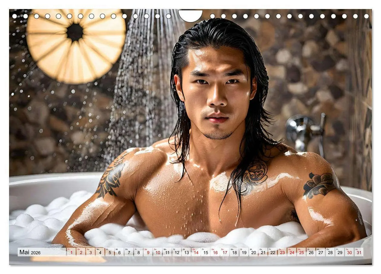 Bild: 9783457273111 | Heiße Kerle im Badeschaum - Muskeln, Tattoos und Wasserspiele...