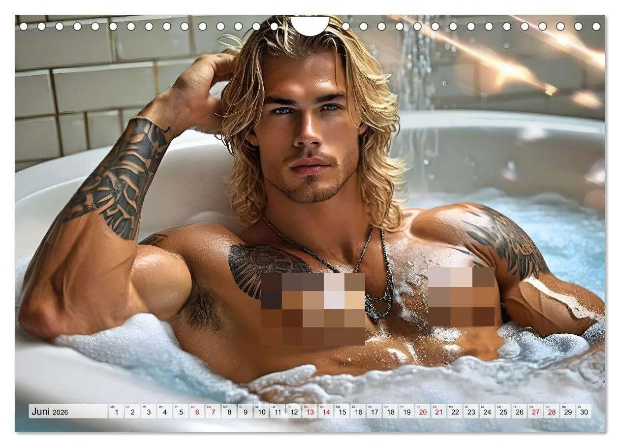 Bild: 9783457273111 | Heiße Kerle im Badeschaum - Muskeln, Tattoos und Wasserspiele...