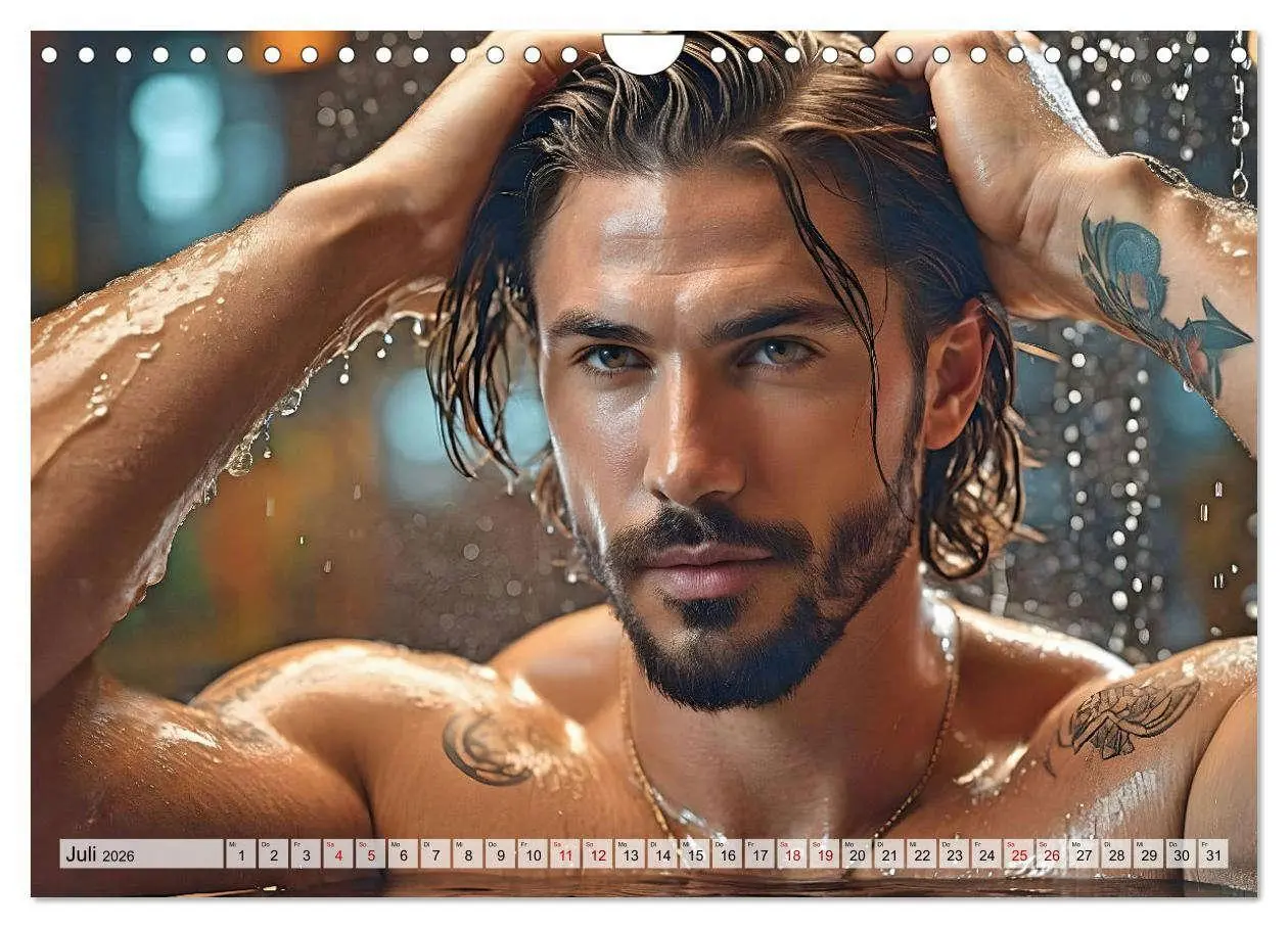 Bild: 9783457273111 | Heiße Kerle im Badeschaum - Muskeln, Tattoos und Wasserspiele...