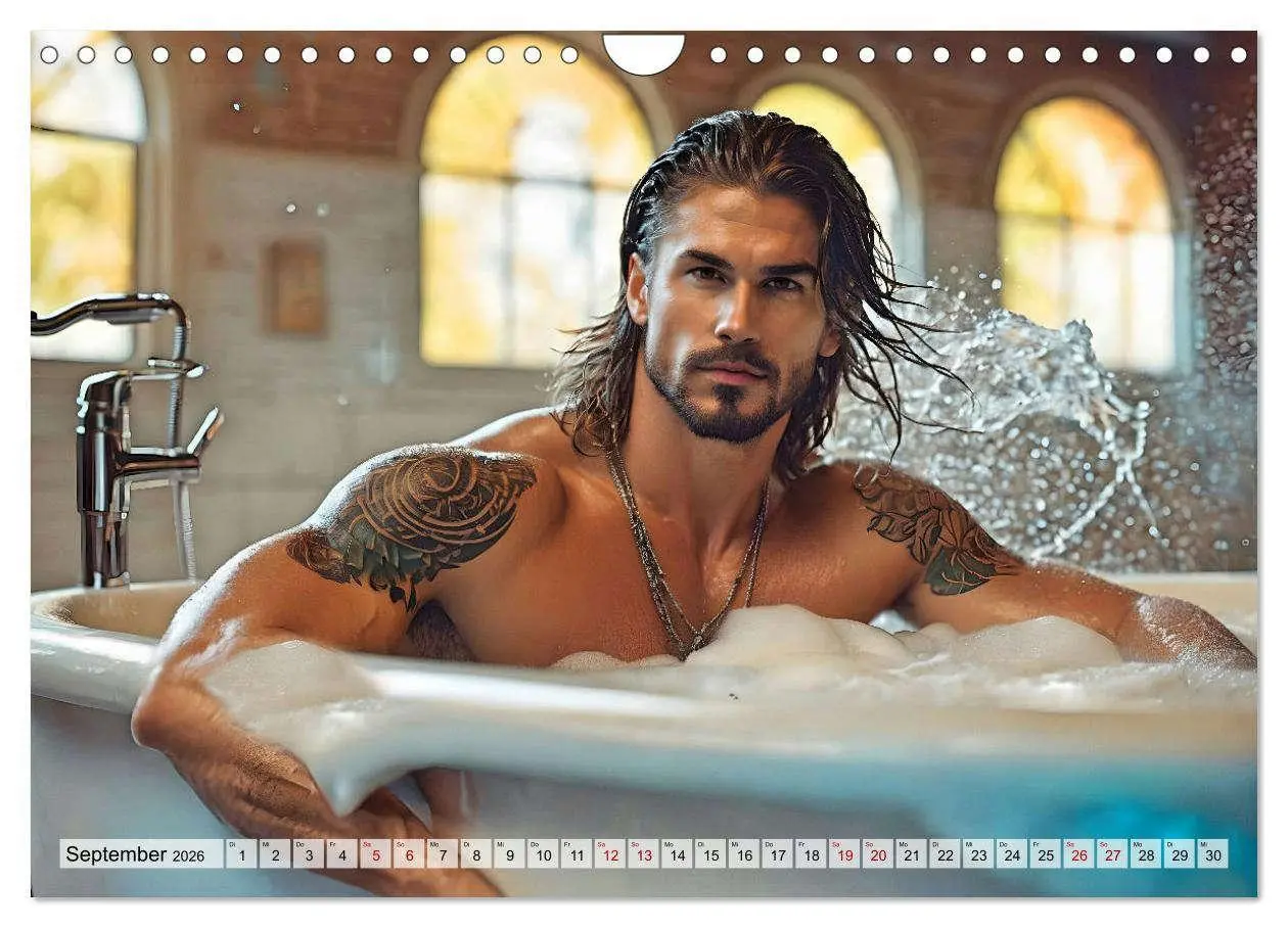 Bild: 9783457273111 | Heiße Kerle im Badeschaum - Muskeln, Tattoos und Wasserspiele...
