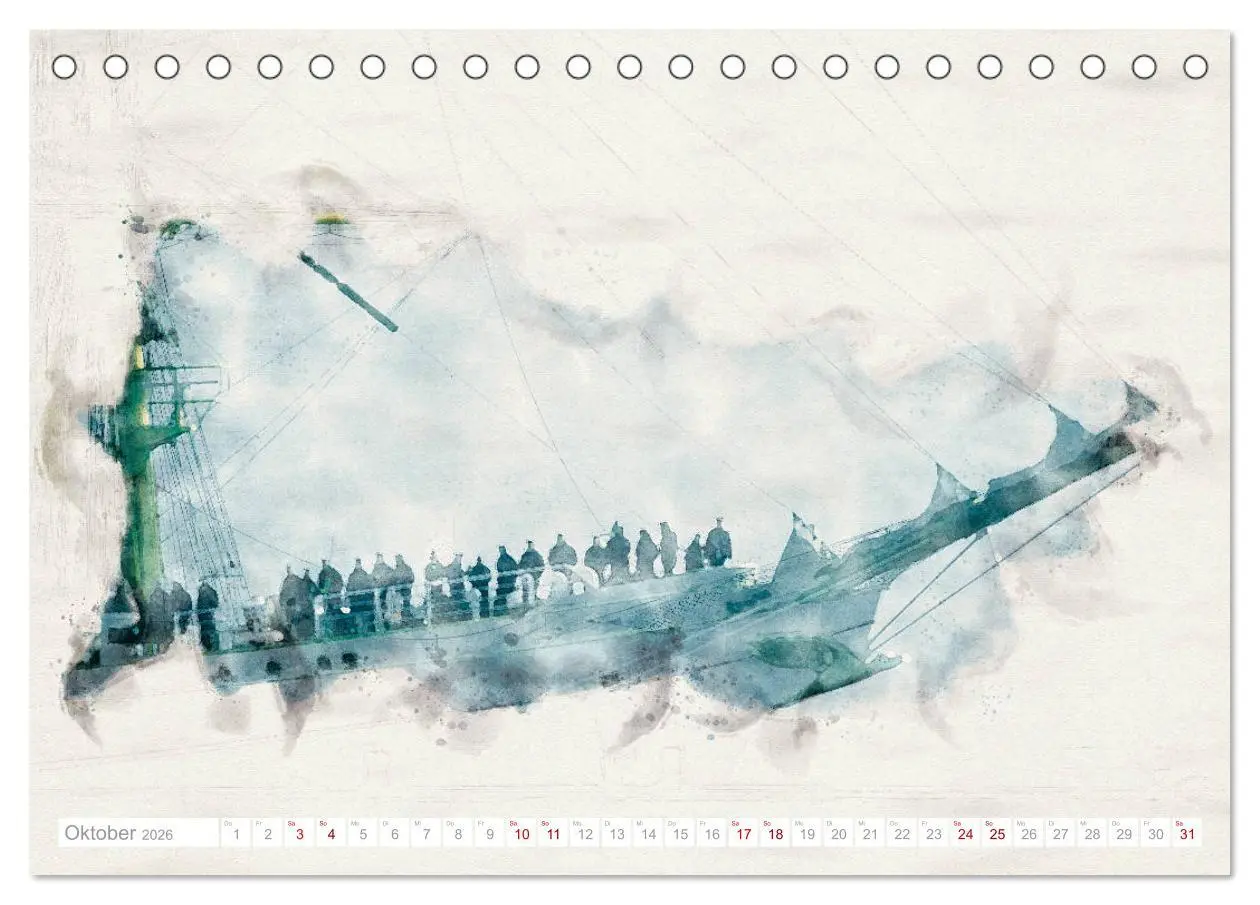 Bild: 9783457653111 | Künstlerische Ansichten der Gorch Fock (Tischkalender 2026 DIN A5...