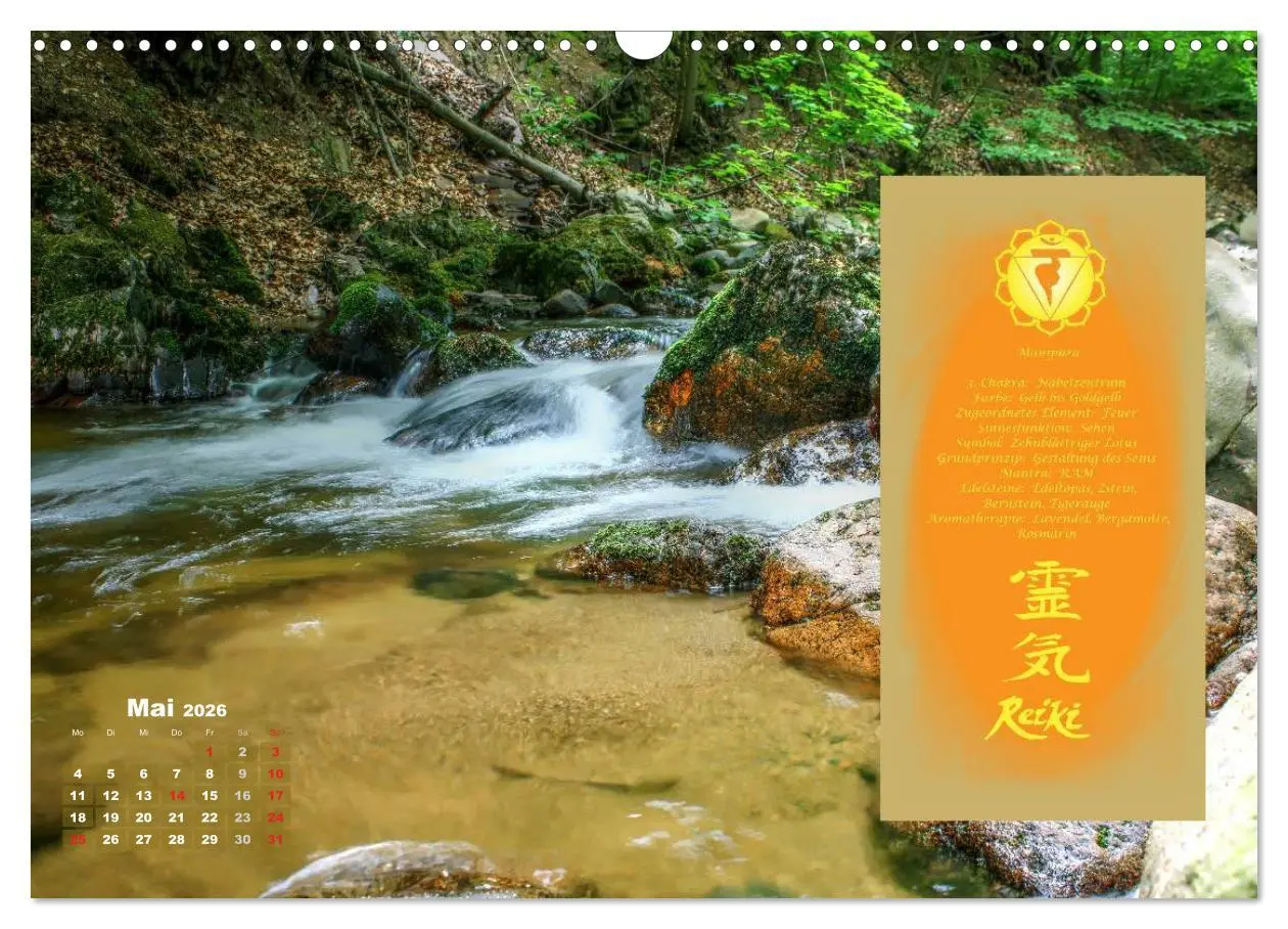 Bild: 9783516053111 | REIKI - Chakrameditation (Wandkalender 2026 DIN A3 quer), CALVENDO...