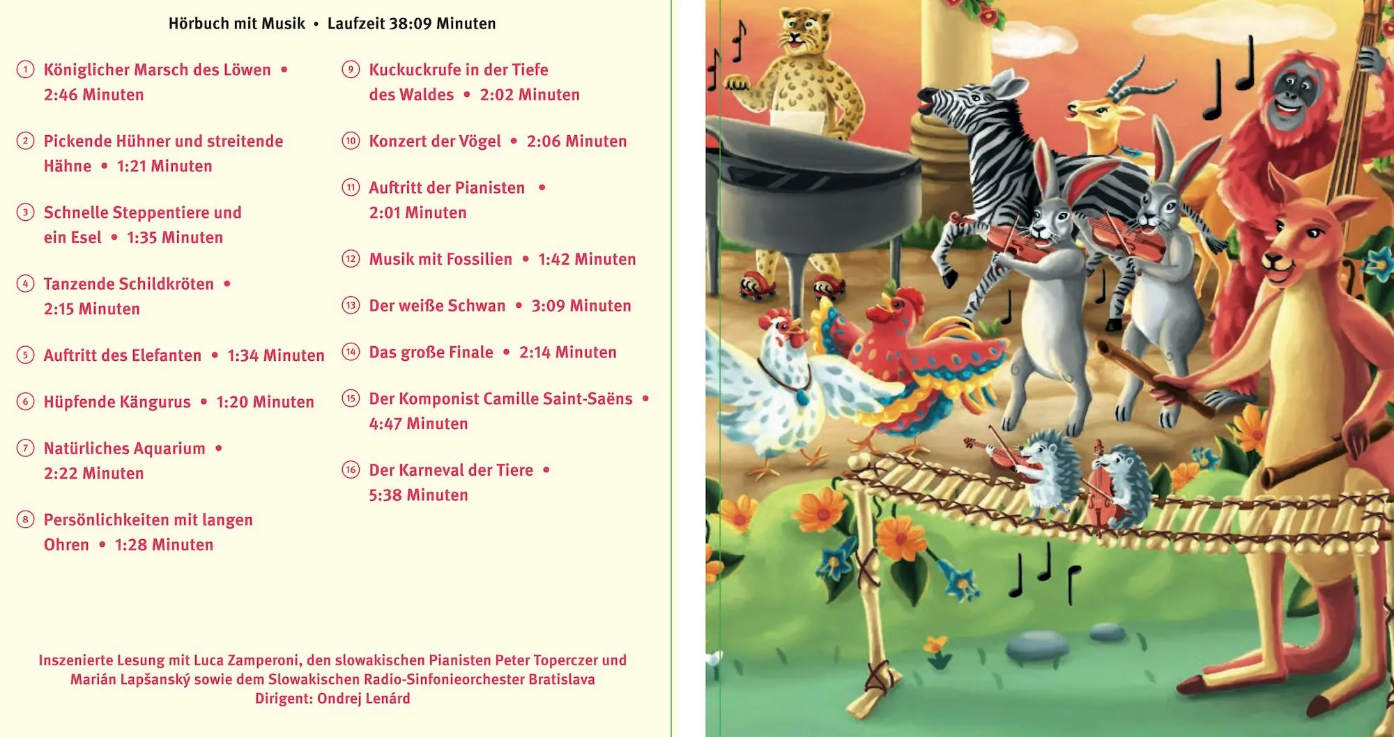 Bild: 9783985873111 | Der Karneval der Tiere. Eine fröhliche Musikfantasie. | Audio-CD