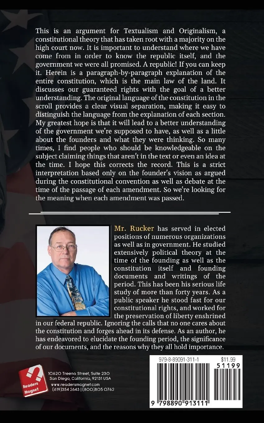 Rückseite: 9798890913111 | Textualism and Originalism in our Constitutional Republic | Rucker