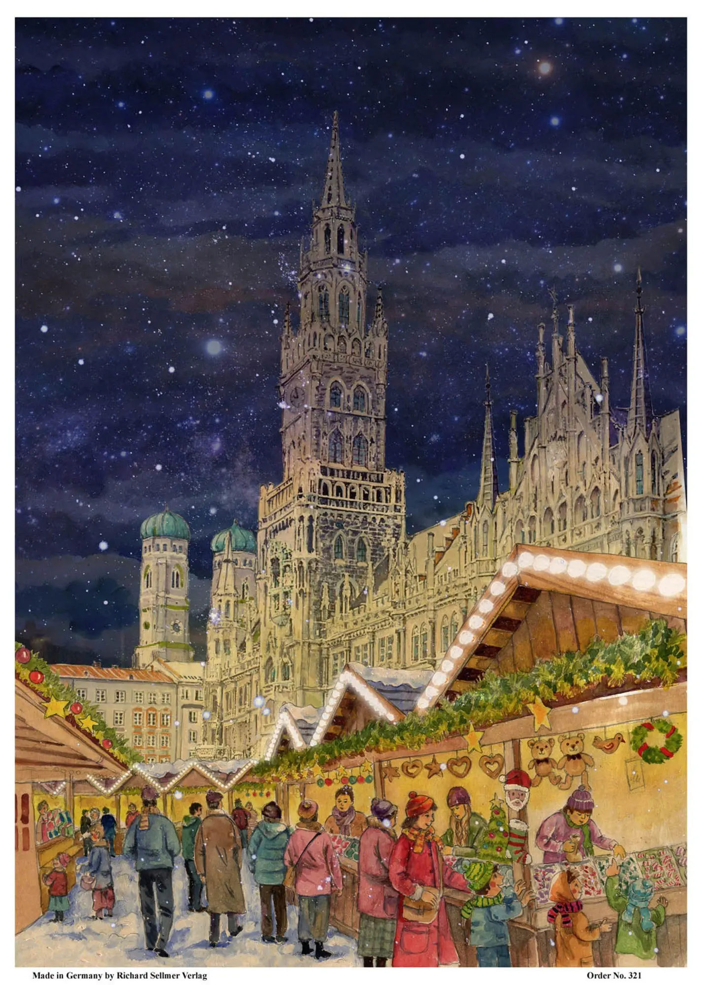 Cover: 4025985993211 | Adventskalender "München Marienplatz" | Papier-Adventskalender