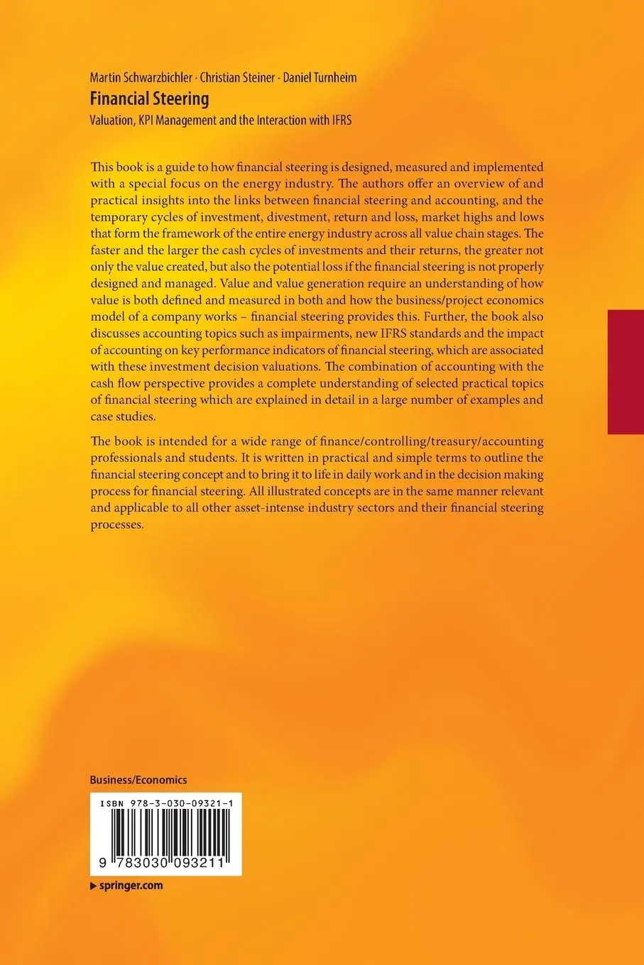Rückseite: 9783030093211 | Financial Steering | Martin Schwarzbichler (u. a.) | Taschenbuch