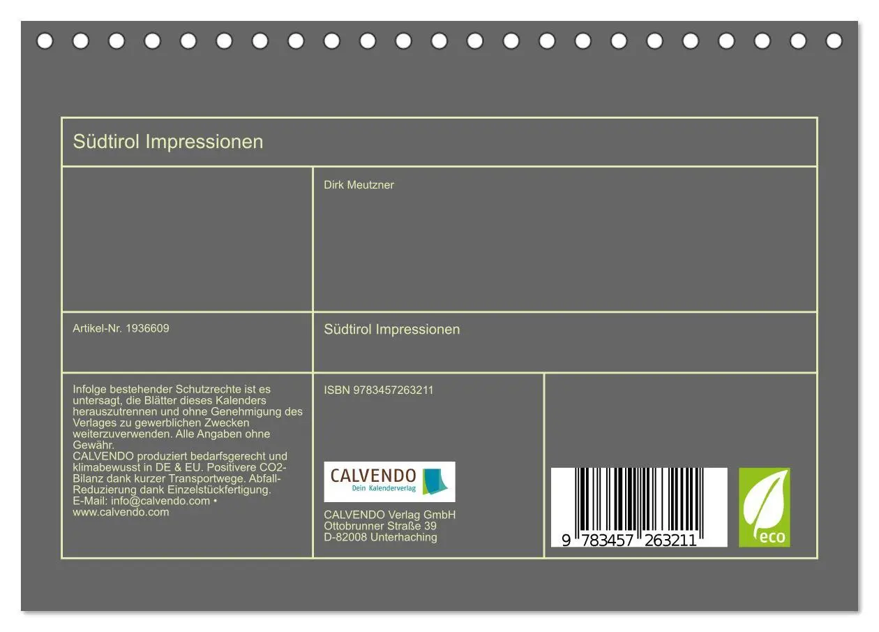 Bild: 9783457263211 | Südtirol Impressionen (Tischkalender 2026 DIN A5 quer), CALVENDO...