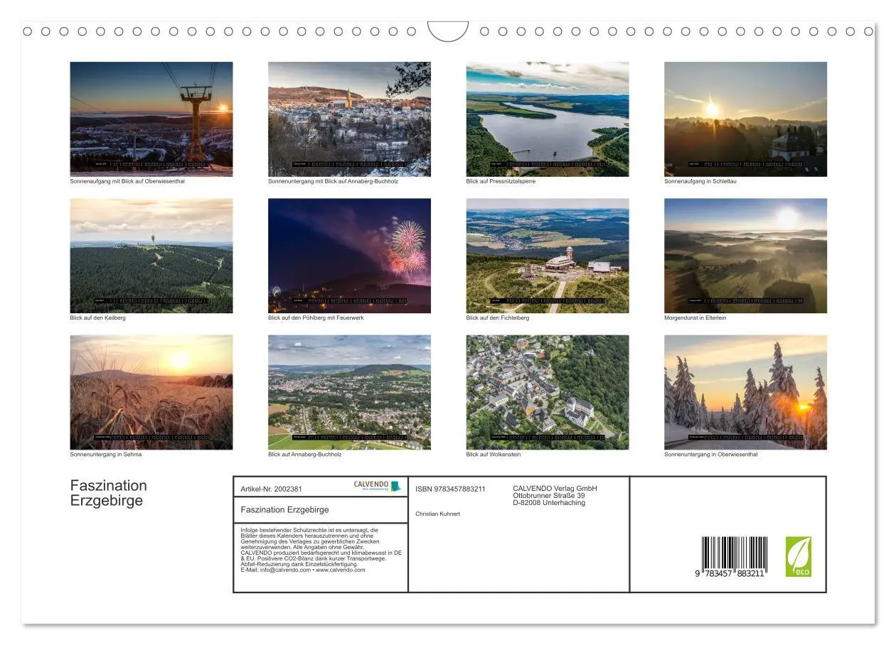 Bild: 9783457883211 | Faszination Erzgebirge (Wandkalender 2026 DIN A3 quer), CALVENDO...