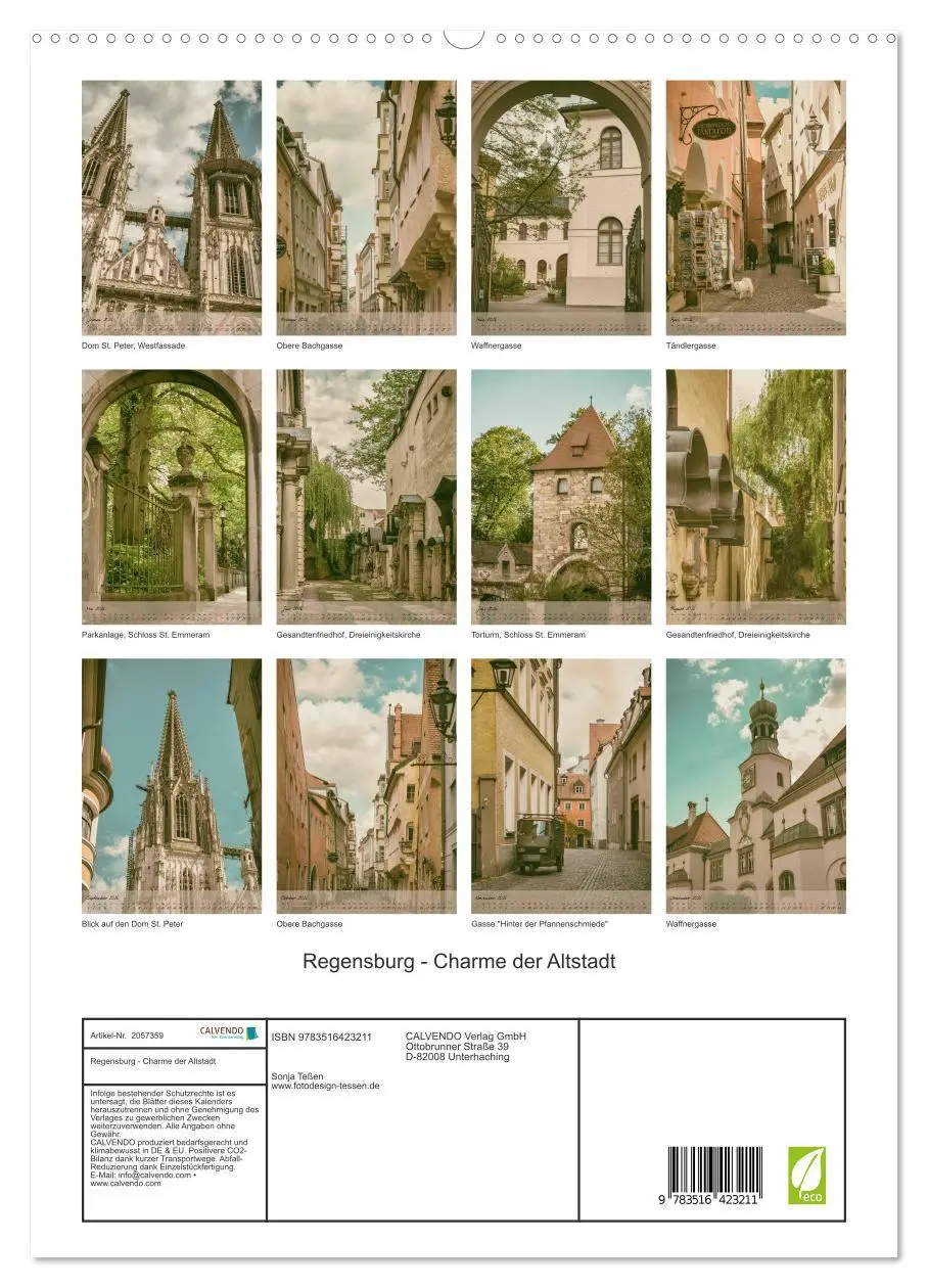 Bild: 9783516423211 | Regensburg - Charme der Altstadt (hochwertiger Premium Wandkalender...