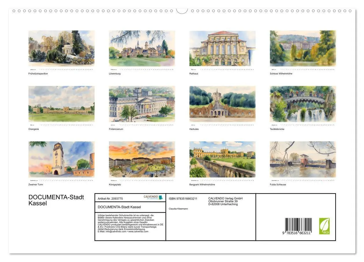 Bild: 9783516663211 | DOCUMENTA-Stadt Kassel (hochwertiger Premium Wandkalender 2026 DIN...