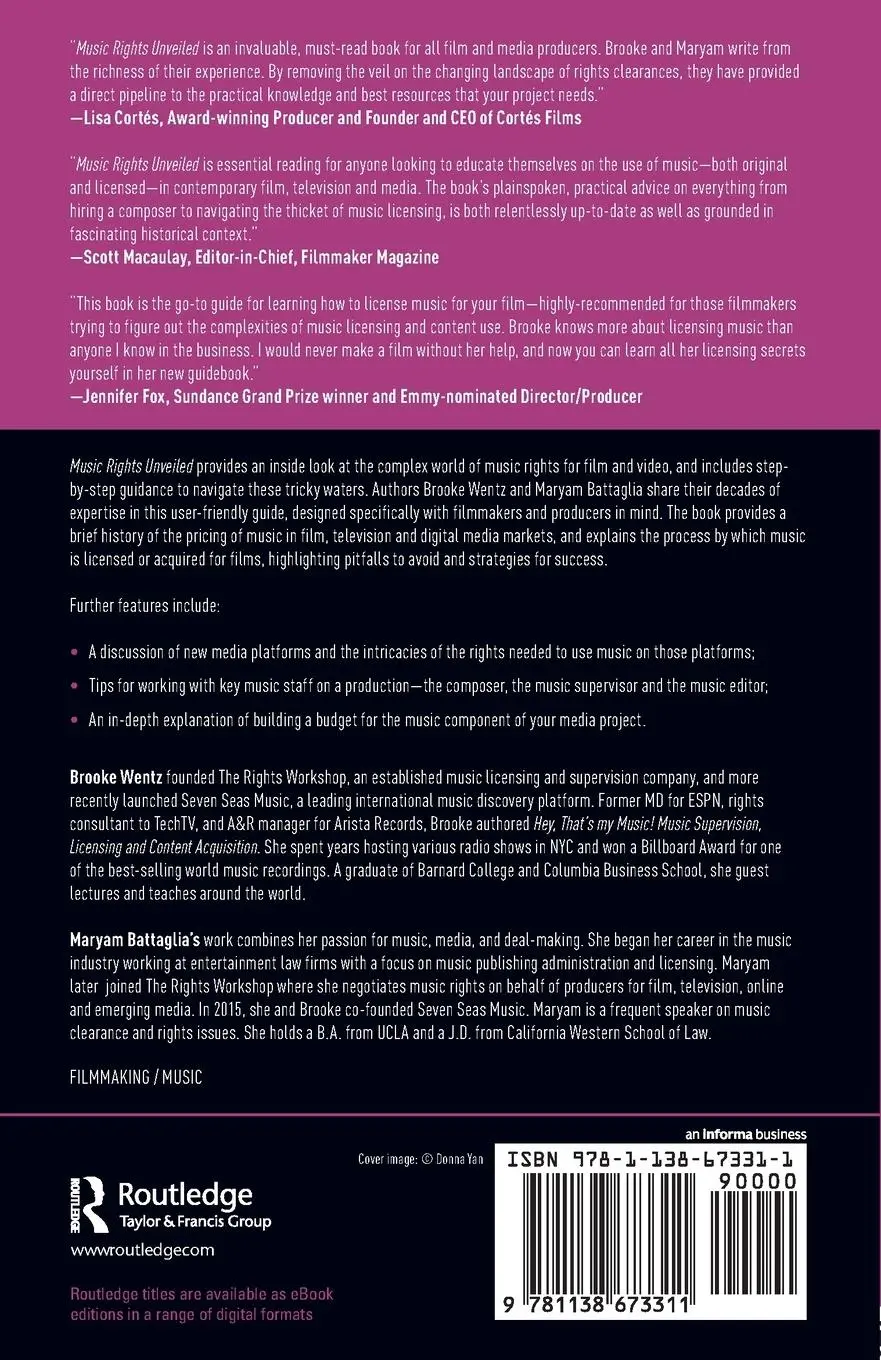 Rückseite: 9781138673311 | Music Rights Unveiled | Brooke Wentz (u. a.) | Taschenbuch | Englisch
