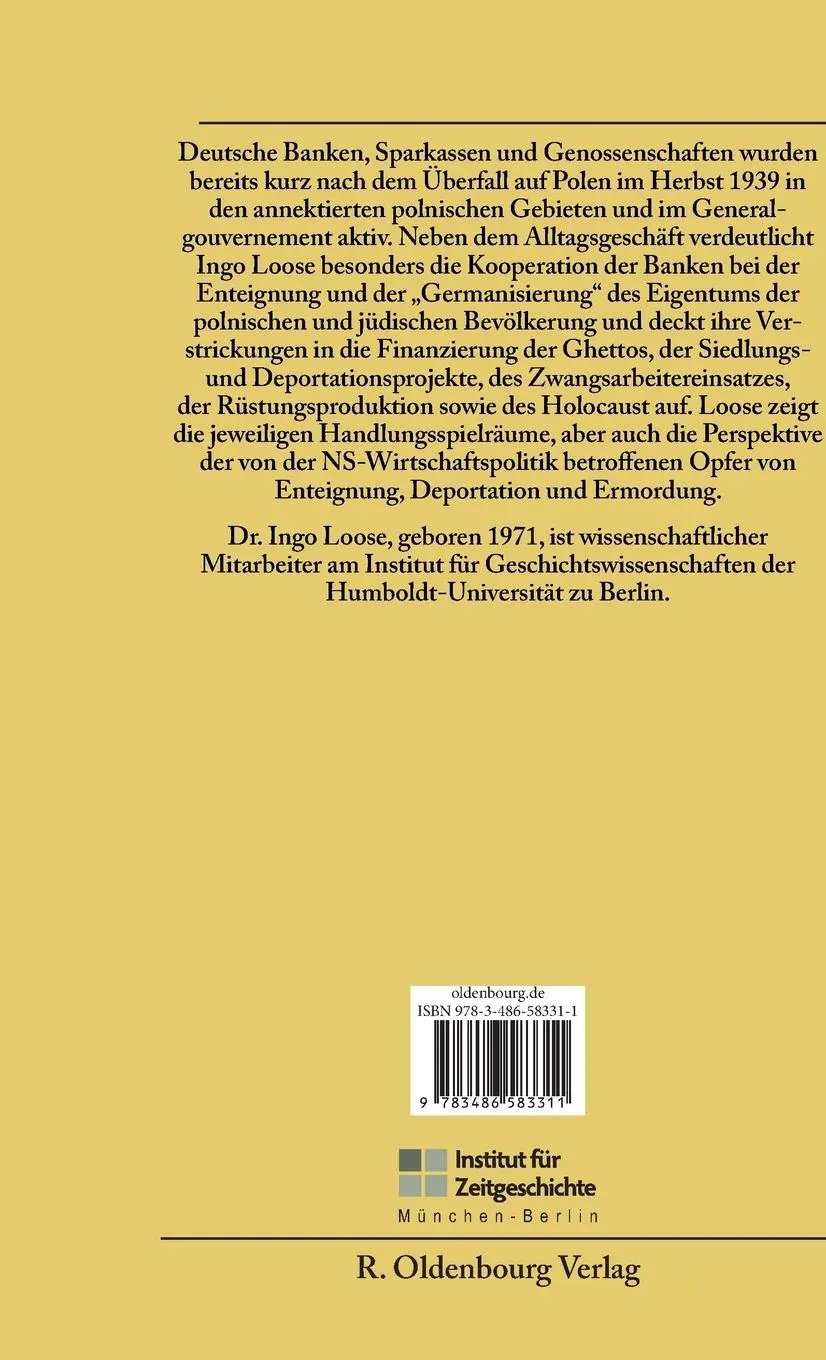 Rückseite: 9783486583311 | Kredite für NS-Verbrechen | Ingo Loose | Buch | 495 S. | Deutsch