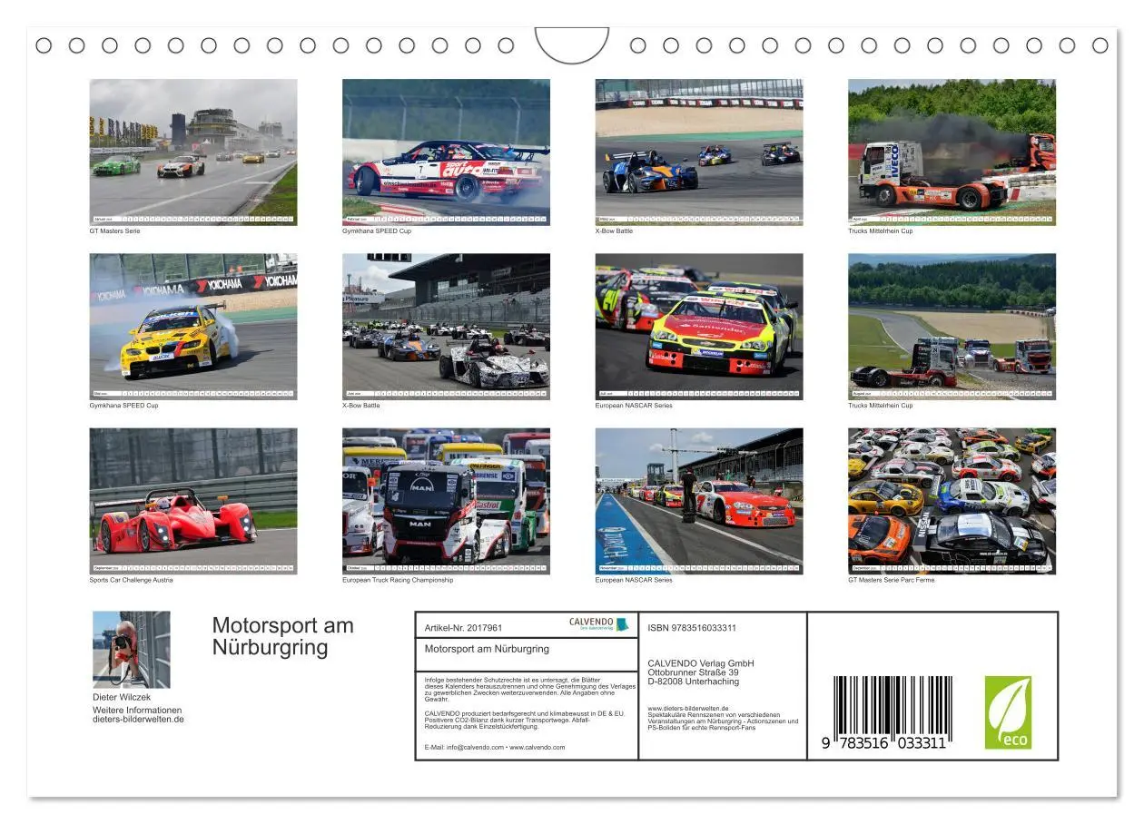 Bild: 9783516033311 | Motorsport am Nürburgring (Wandkalender 2026 DIN A4 quer), CALVENDO...