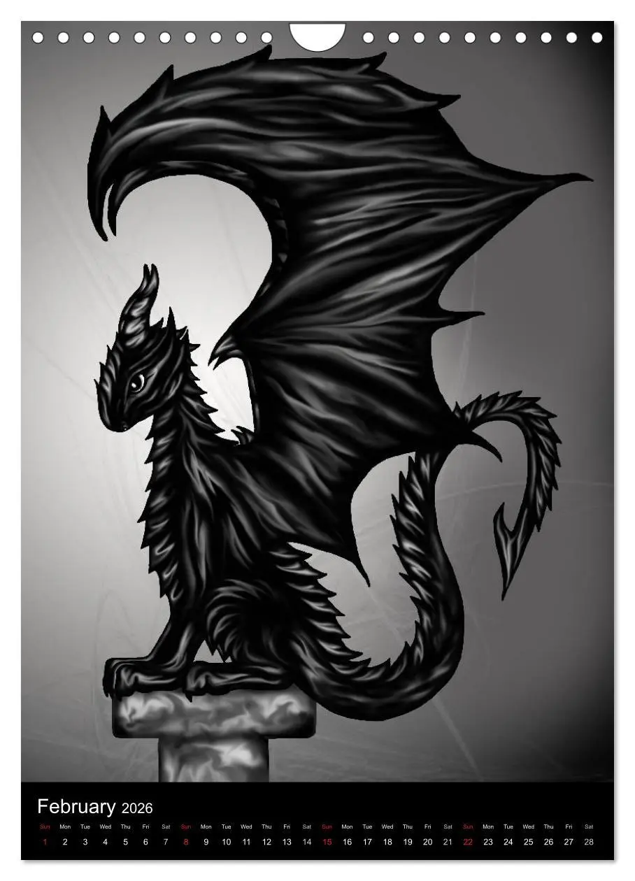 Bild: 9783516583311 | Dragons (Wall Calendar 2026 DIN A4 portrait), CALVENDO 12 Month...