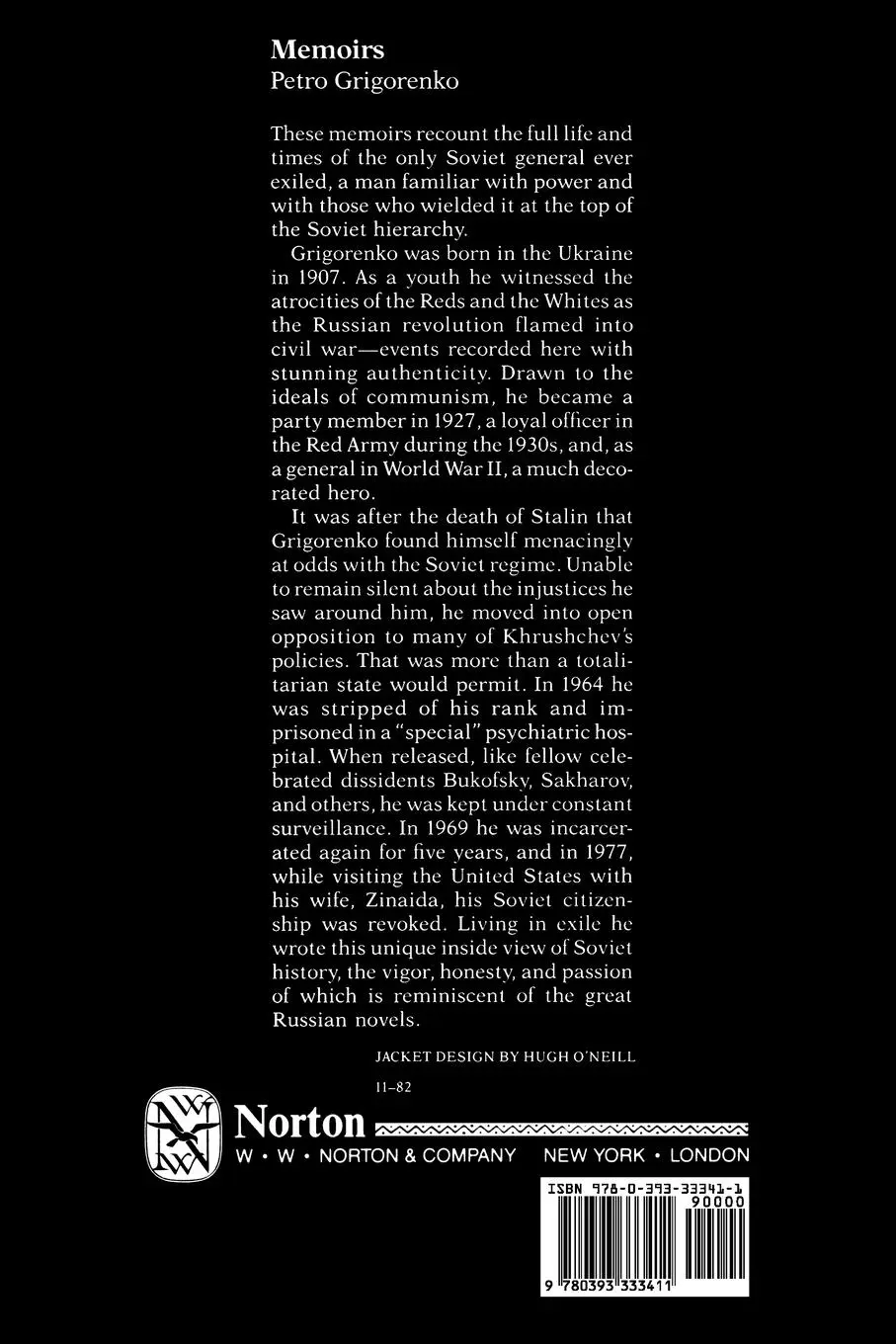 Rückseite: 9780393333411 | Memoirs | Petro Grigorenko | Taschenbuch | Einband - flex.(Paperback)