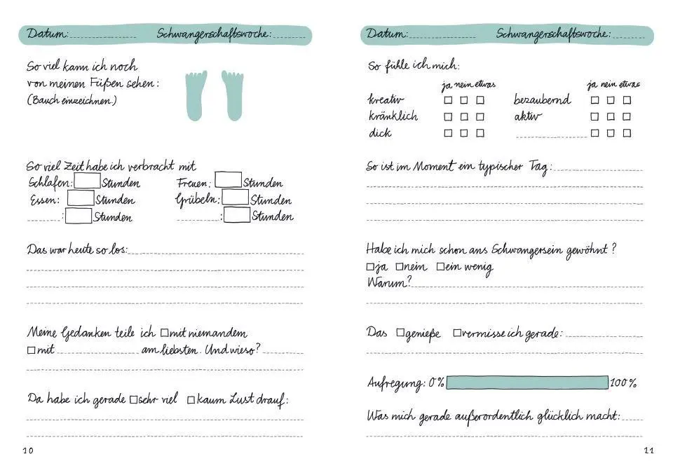 Bild: 9783442393411 | Tagebuch - Meine Schwangerschaft | Doro Ottermann | Taschenbuch | 2019
