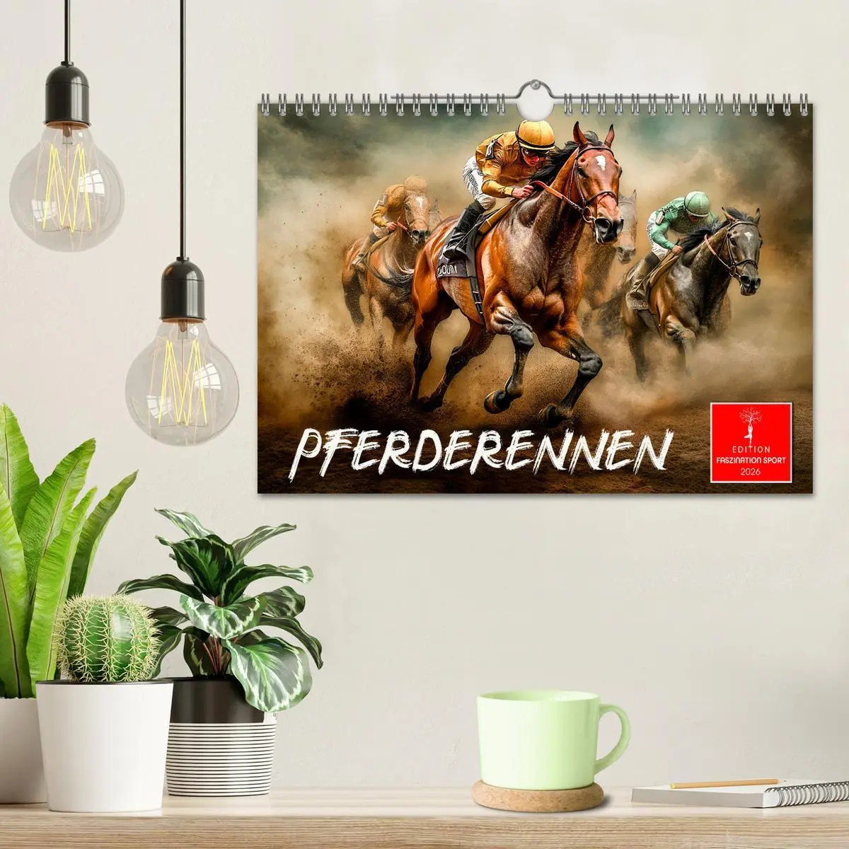 Bild: 9783457313411 | Pferderennen (Wandkalender 2026 DIN A4 quer), CALVENDO Monatskalender