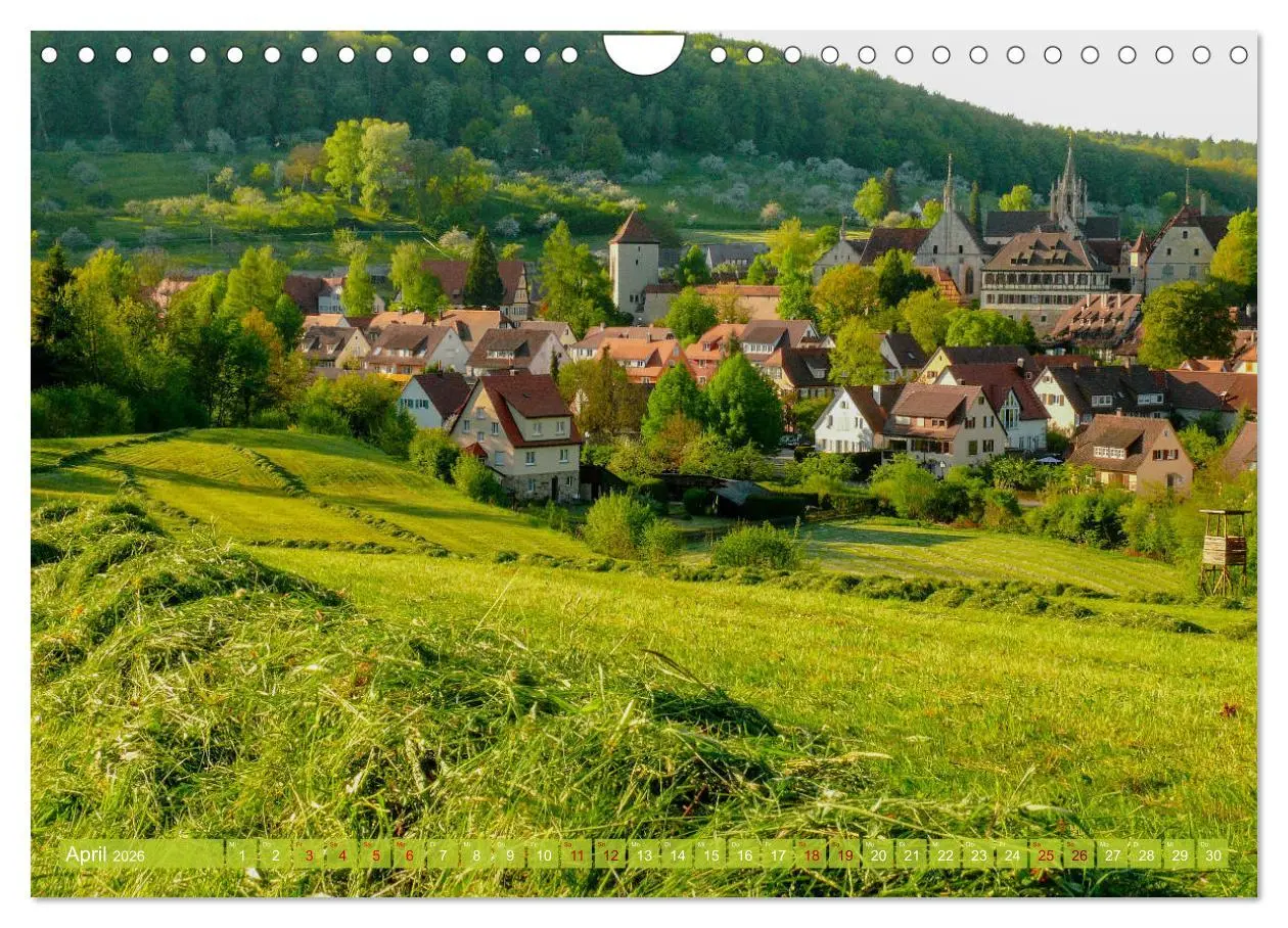 Bild: 9783457793411 | Lieblingsplätze in und um Tübingen (Wandkalender 2026 DIN A4 quer),...