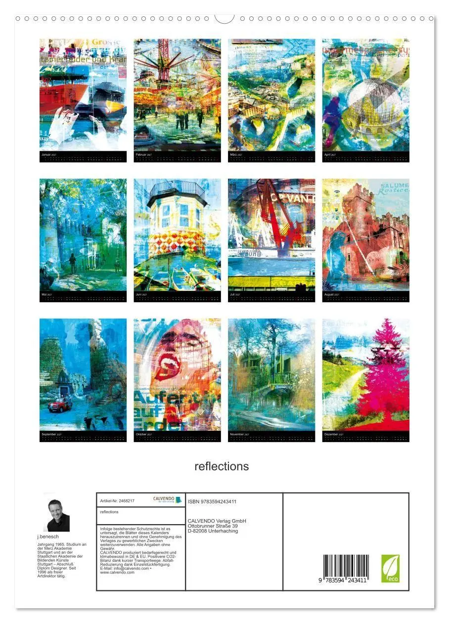 Bild: 9783594243411 | reflections (hochwertiger Premium Wandkalender 2027 DIN A2 hoch),...